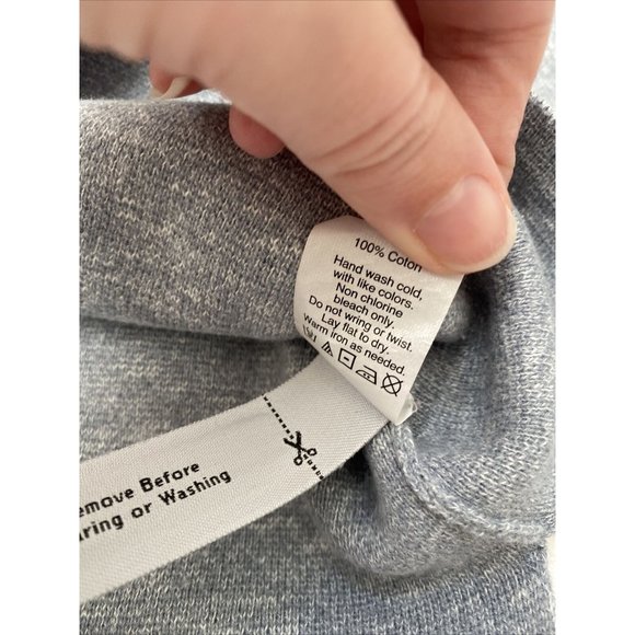 Madewell Sweater Pullover Long Sleeve Tie Back Criss Cross Grey S Small - Picture 6 of 6